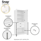 Armoire de garde-robe autoportante moderne