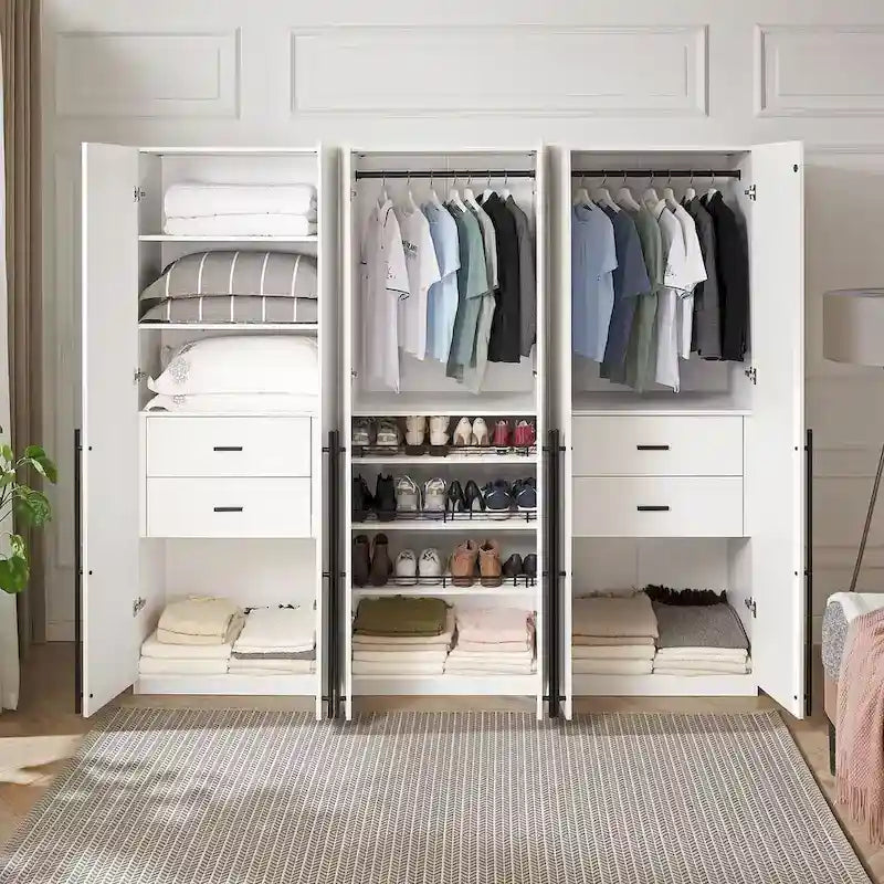 Armoire de garde-robe autoportante moderne