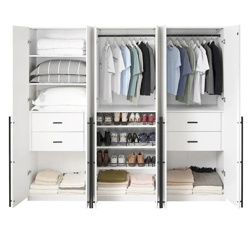 Armoire de garde-robe autoportante moderne