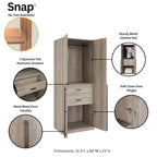 Armoire de garde-robe autoportante moderne