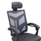 Chaise de bureau ergonomique réglable avec appui-tête Fauteuil de bureau ergonomique en maille à dossier haut avec support lombaire et roulettes