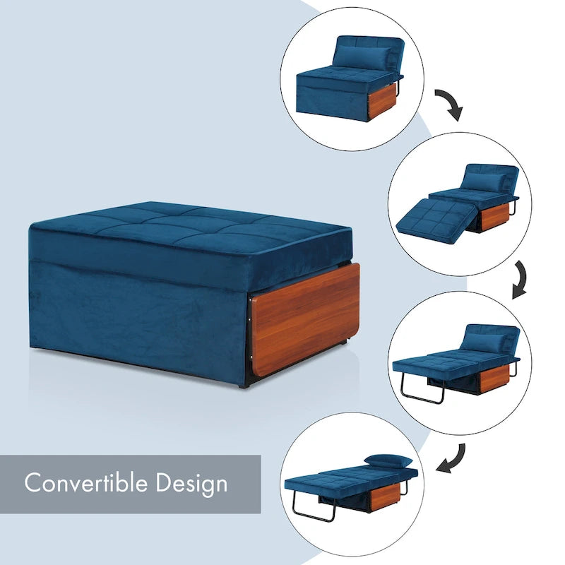 Pouf-futon convertible assemblé