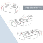 Pouf-futon convertible assemblé