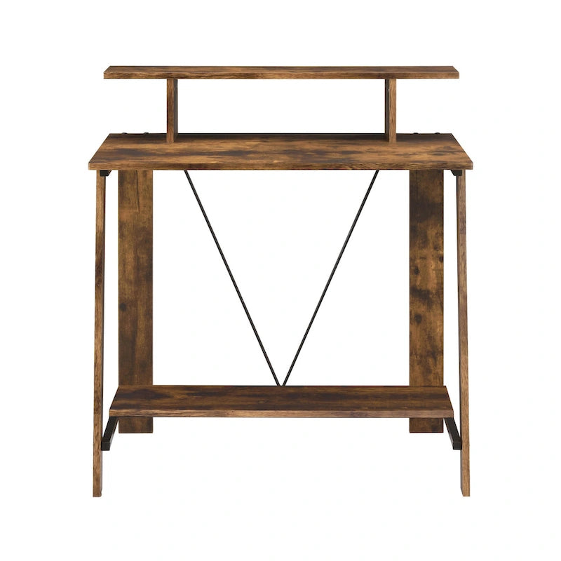 Bureau en chêne vieilli et noir