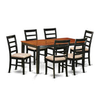 Table de salle à manger rectangulaire avec rallonge papillon et chaises de salle à manger (options de type d'assise)