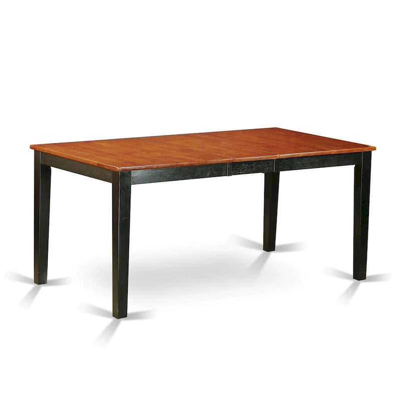 Table de salle à manger rectangulaire avec rallonge papillon et chaises de salle à manger (options de type d'assise)