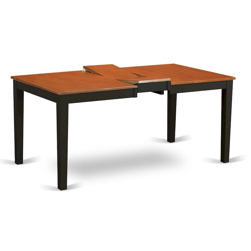 Table de salle à manger rectangulaire avec rallonge papillon et chaises de salle à manger (options de type d'assise)