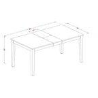 Table de salle à manger rectangulaire avec rallonge papillon et chaises de salle à manger (options de type d'assise)