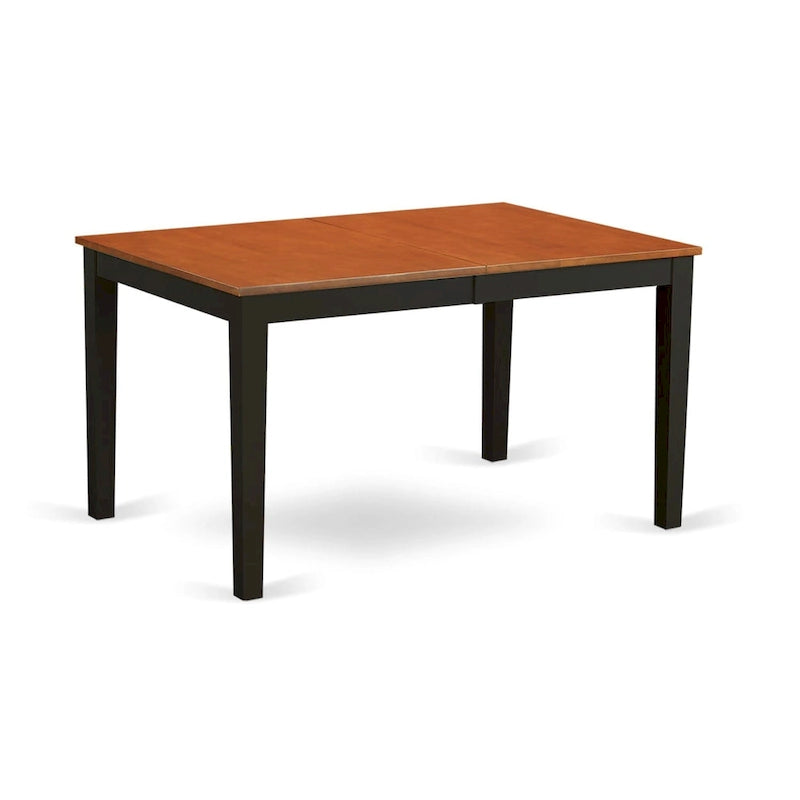 Table de salle à manger rectangulaire avec rallonge papillon et chaises de salle à manger (options de type d'assise)