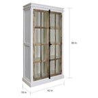 Vitrine en bois de manguier massif avec vitres en verre trempé