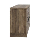 Meuble TV large 4 portes en pierre grise de 173,2 cm pour téléviseurs jusqu'à 75 pouces - 173,2 L x 43,4 l x 74,4 H cm