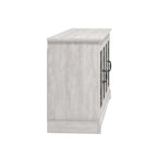 Meuble TV large 4 portes en pierre grise de 173,2 cm pour téléviseurs jusqu'à 75 pouces - 173,2 L x 43,4 l x 74,4 H cm
