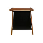 Table d'appoint de canapé en Z avec panier de rangement en toile