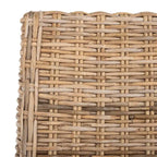 Fauteuils d'intérieur en osier marron à accoudoirs inclinés – 20 x 24 x 39