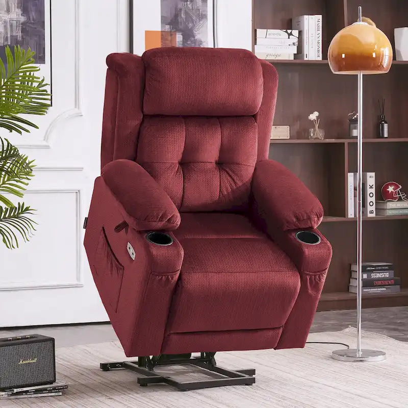 Fauteuil inclinable releveur plat avec appui-tête électrique pour les personnes âgées de petite taille, fauteuil releveur à position infinie, tissu 7660