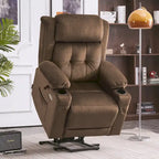 Fauteuil inclinable releveur plat avec appui-tête électrique pour les personnes âgées de petite taille, fauteuil releveur à position infinie, tissu 7660
