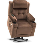 Fauteuil inclinable releveur plat avec appui-tête électrique pour les personnes âgées de petite taille, fauteuil releveur à position infinie, tissu 7660