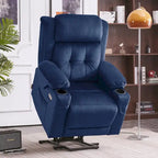 Fauteuil inclinable releveur plat avec appui-tête électrique pour les personnes âgées de petite taille, fauteuil releveur à position infinie, tissu 7660