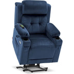 Fauteuil inclinable releveur plat avec appui-tête électrique pour les personnes âgées de petite taille, fauteuil releveur à position infinie, tissu 7660