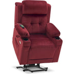 Fauteuil inclinable releveur plat avec appui-tête électrique pour les personnes âgées de petite taille, fauteuil releveur à position infinie, tissu 7660