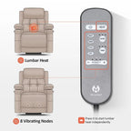 Fauteuil inclinable releveur plat avec appui-tête électrique pour les personnes âgées de petite taille, fauteuil releveur à position infinie, tissu 7660