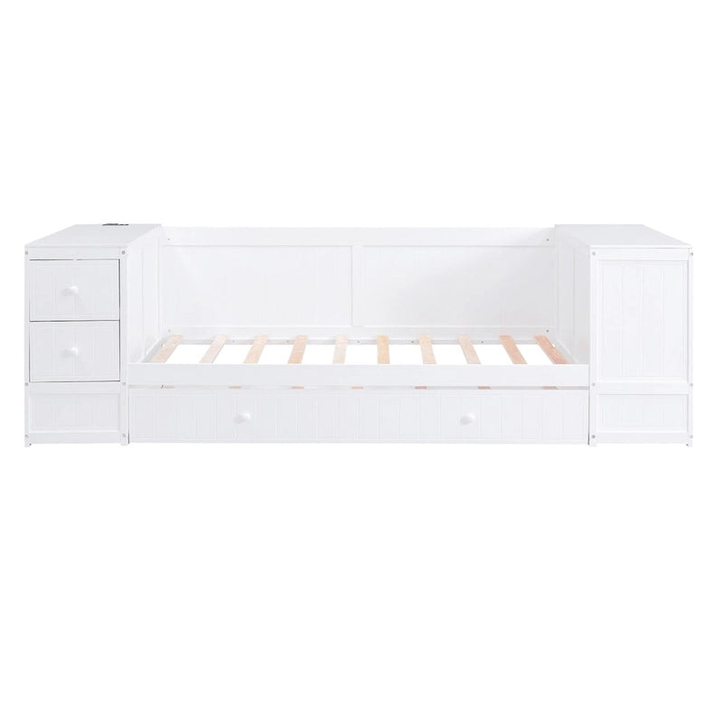 Lit de repos simple avec accoudoirs de rangement