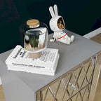 Table de chevet miroir à 2 tiroirs