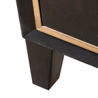 Commode moderne à 5 tiroirs en bois massif couleur espresso
