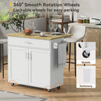 Un îlot de cuisine mobile avec rangements, étagères réglables, roulettes