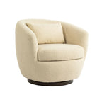 Fauteuil club pivotant rembourré avec rangement, chaise d'appoint moderne pour salon, chambre, bureau ou coin lecture