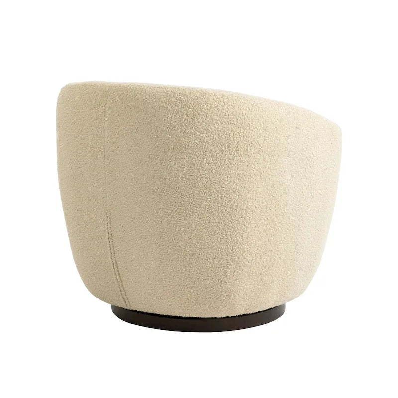 Fauteuil club pivotant rembourré avec rangement, chaise d'appoint moderne pour salon, chambre, bureau ou coin lecture