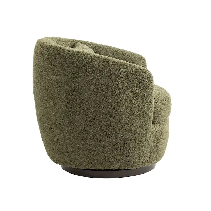 Fauteuil club pivotant rembourré avec rangement, chaise d'appoint moderne pour salon, chambre, bureau ou coin lecture