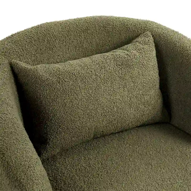 Fauteuil club pivotant rembourré avec rangement, chaise d'appoint moderne pour salon, chambre, bureau ou coin lecture