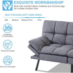 Canapé convertible, futon modulable avec accoudoirs réglables pour studio, appartement, bureau, petit espace