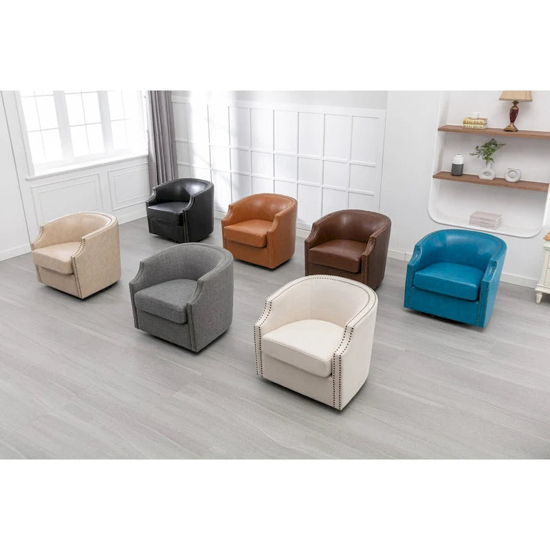 Chaise pivotante, Chaise de salon, Haute qualité et durable, ambiance simple
