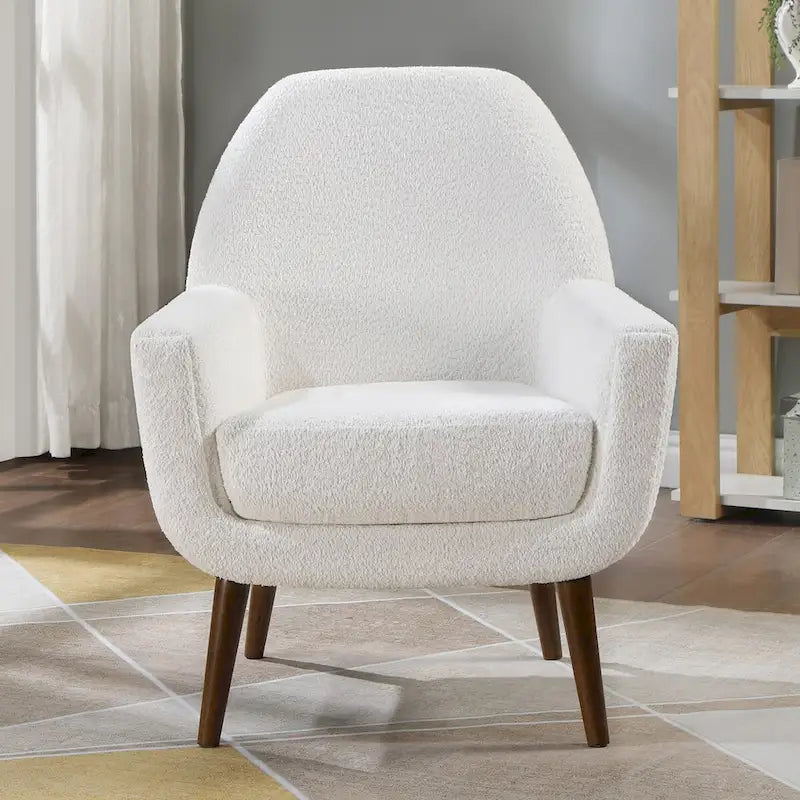 Fauteuil en tissu bouclette