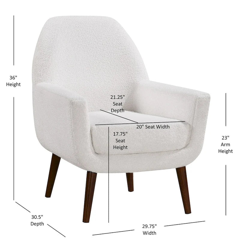 Fauteuil en tissu bouclette