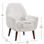 Fauteuil en tissu bouclette
