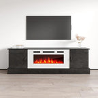 Meuble TV avec cheminée