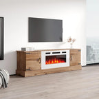 Meuble TV avec cheminée