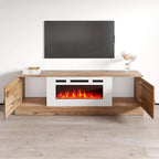Meuble TV avec cheminée