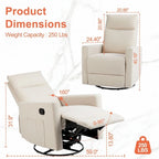 Fauteuil inclinable manuel en tissu Winback - Canapé simple