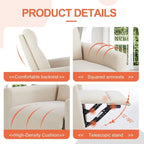 Fauteuil inclinable manuel en tissu Winback - Canapé simple