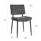 Chaise de salle à manger moderne et simple en velours, revêtement en tissu, pieds en métal noir