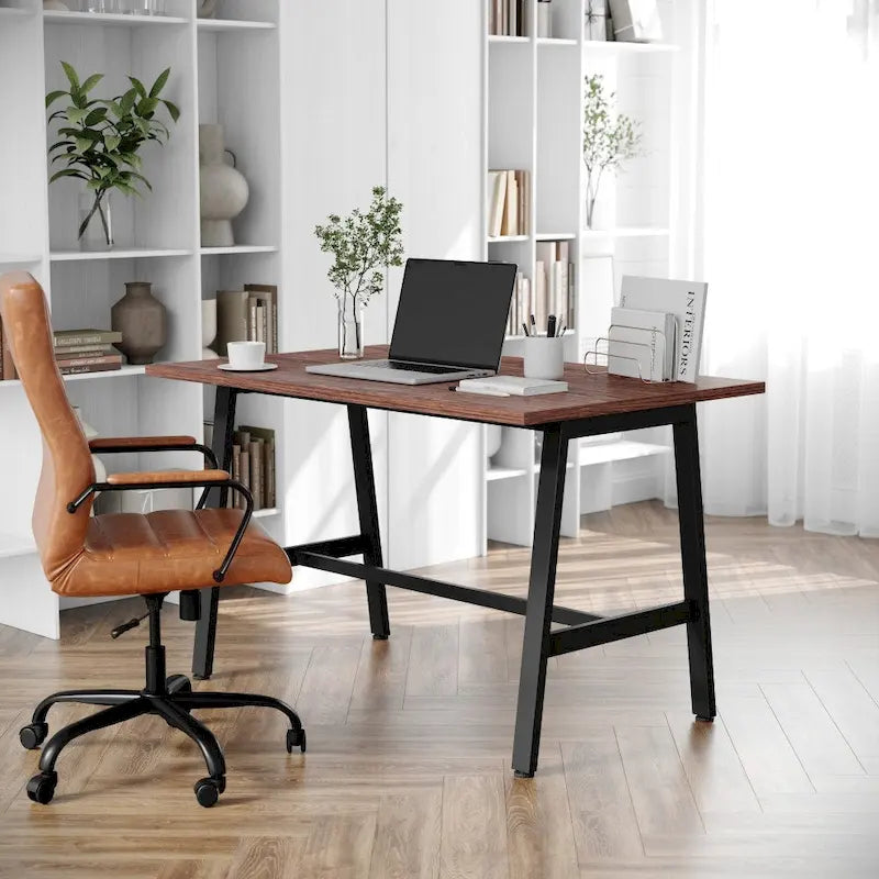 Table de conférence professionnelle avec plateau stratifié et piètement en A