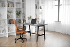 Table de conférence professionnelle avec plateau stratifié et piètement en A