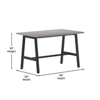 Table de conférence professionnelle avec plateau stratifié et piètement en A