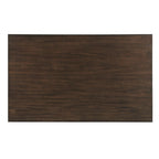 Table à manger de 60 pouces, plateau rectangulaire, 2 tiroirs, bois cerisier marron