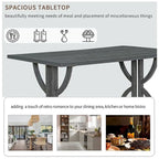 Ensemble de table à manger rectangulaire rétro 6 pièces pour 6 personnes