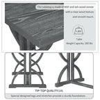 Ensemble de table à manger rectangulaire rétro 6 pièces pour 6 personnes